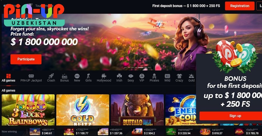 Pin-Up Online Casino xush kelibsiz bonus va bepul aylanishlar